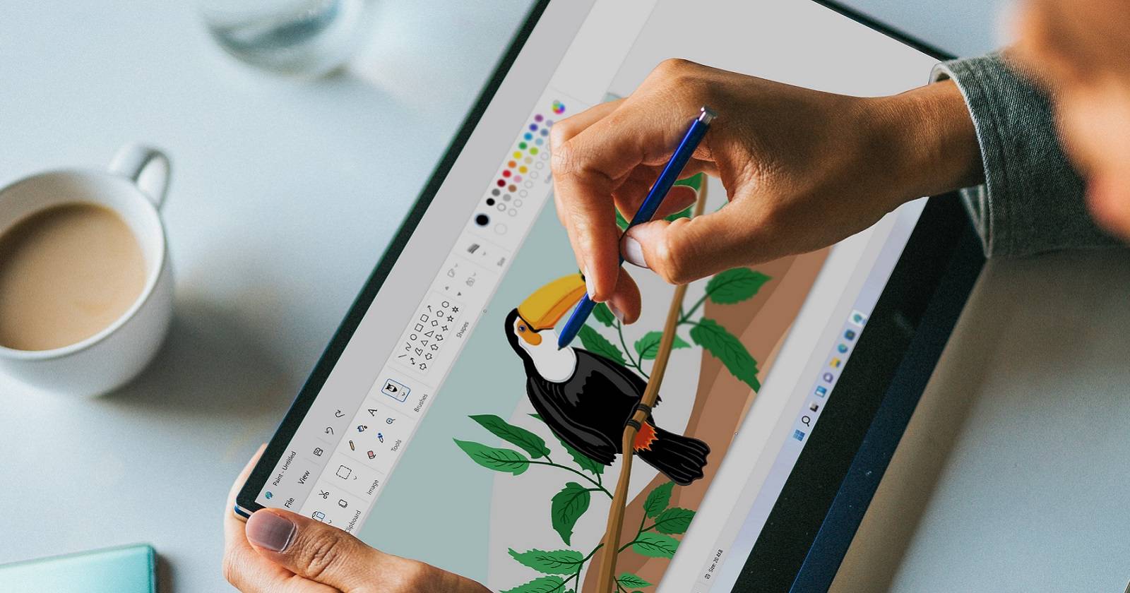 Изображение рабочего стола Windows с открытым редактором для аннотаций