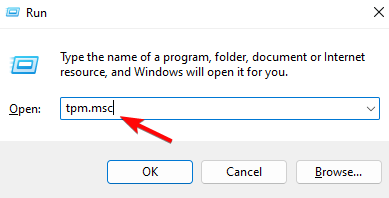 Окно запуска tpm.msc через Выполнить