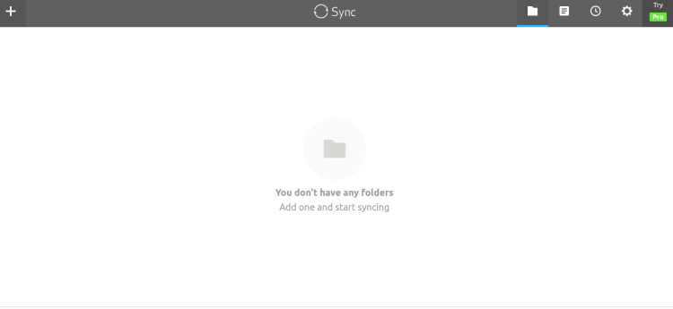 Главная страница Resilio Sync после настройки