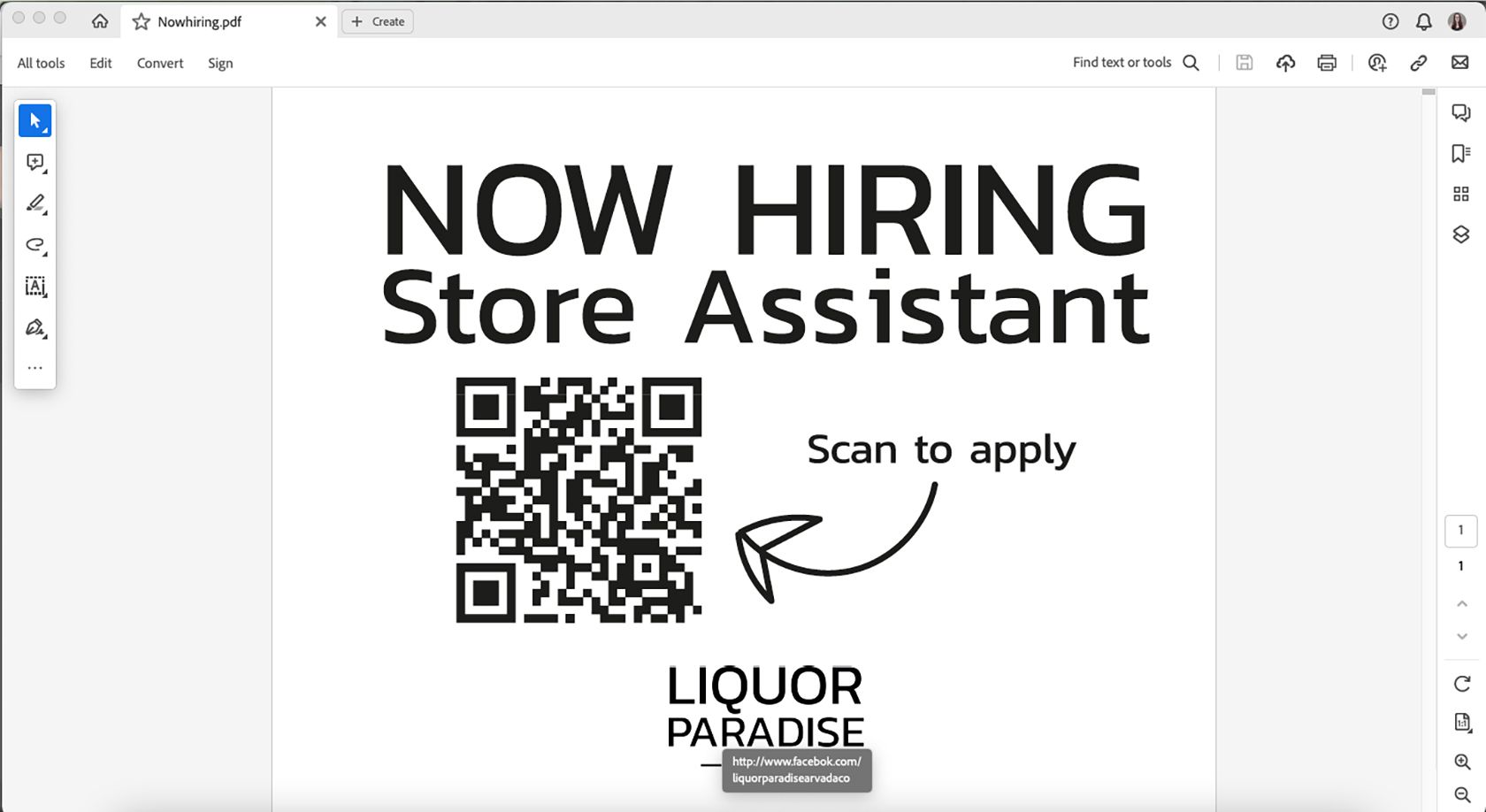 Interactive PDF open in Adobe Acrobat.