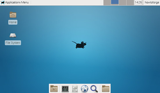 Рабочий стол XFCE после startx