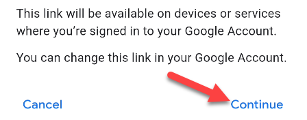Нажмите «Продолжить»
