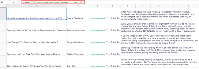 IMPORTFEED с указанием количества элементов