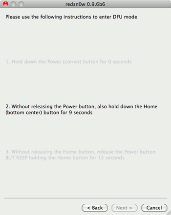 Инструкция по входу в DFU, шаг 2