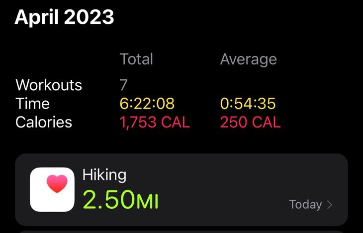 Все тренировки в приложении «Фитнес»