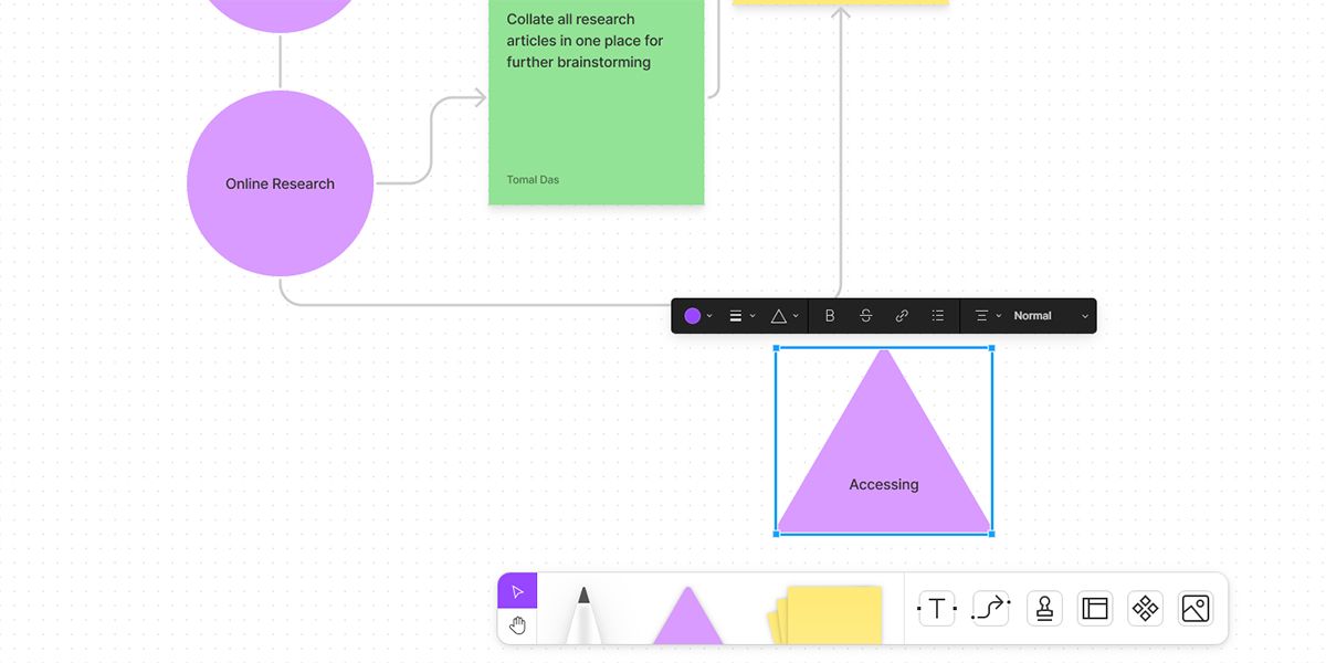 Меню фигур в FigJam
