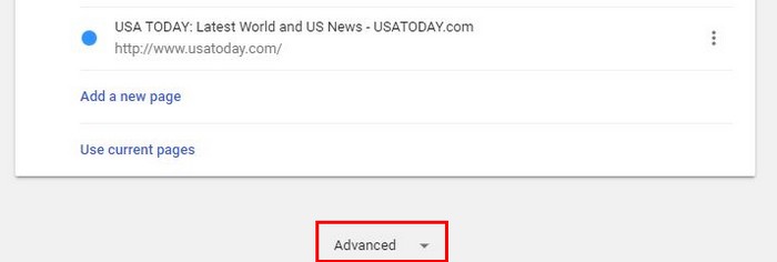 Меню настроек Chrome с открытым разделом Advanced и Content Settings
