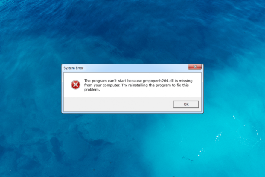 Как исправить ошибку gmpopenh264.dll