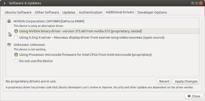 Окно выбора графического драйвера для Minecraft в Linux