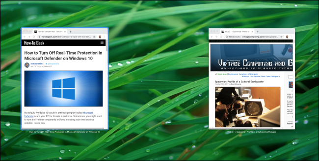 Просмотр всех окон приложения на Mac в виде миниатюр