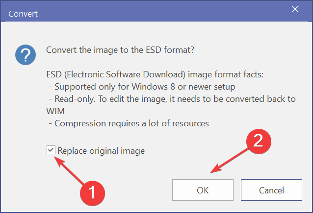 Заменить исходный образ в NTLite