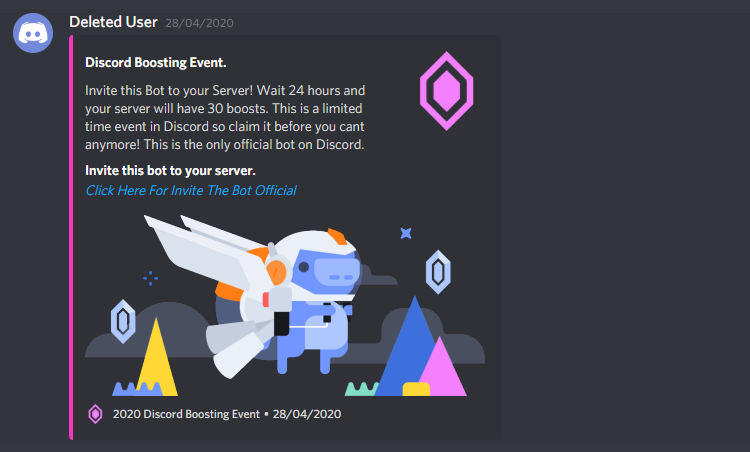 Пользователь Discord и подозрительная ссылка