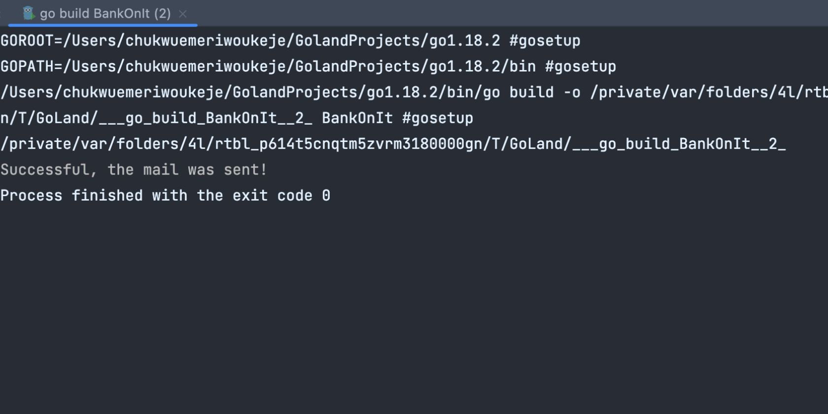 Доказательство успешной отправки письма