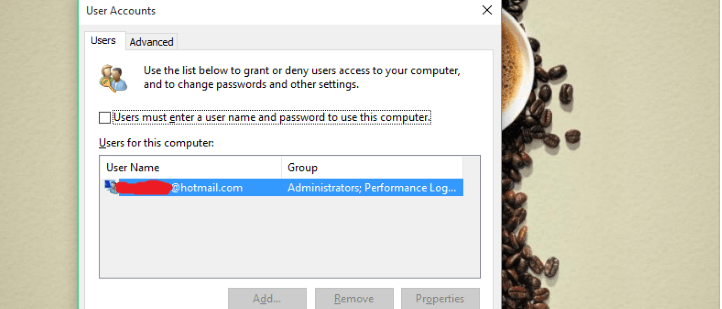 Пропустить запрос пароля в Windows 10