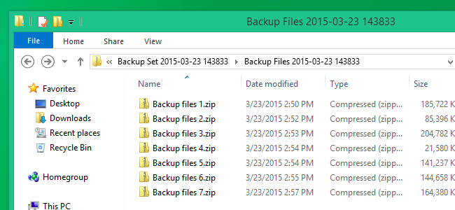 Файлы Backup files #.zip в папке резервной копии