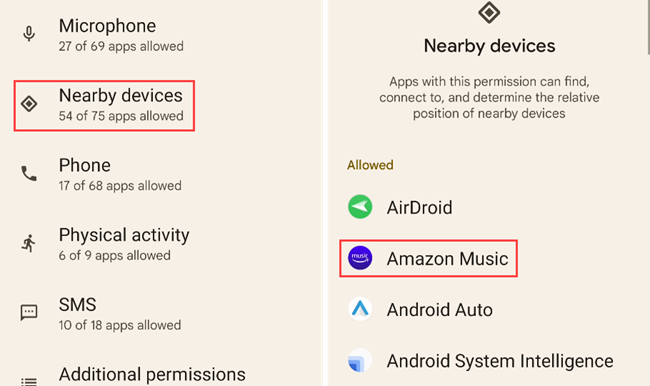 Revoke an app's permission.