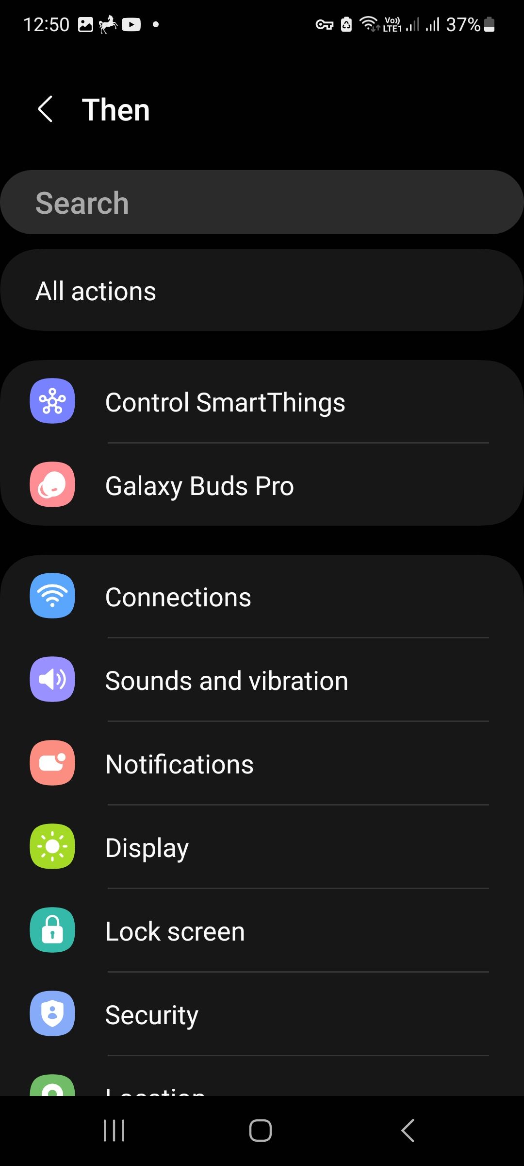 Настройка рутины на Samsung Galaxy