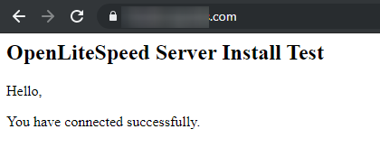 Тестовый сайт OpenLiteSpeed