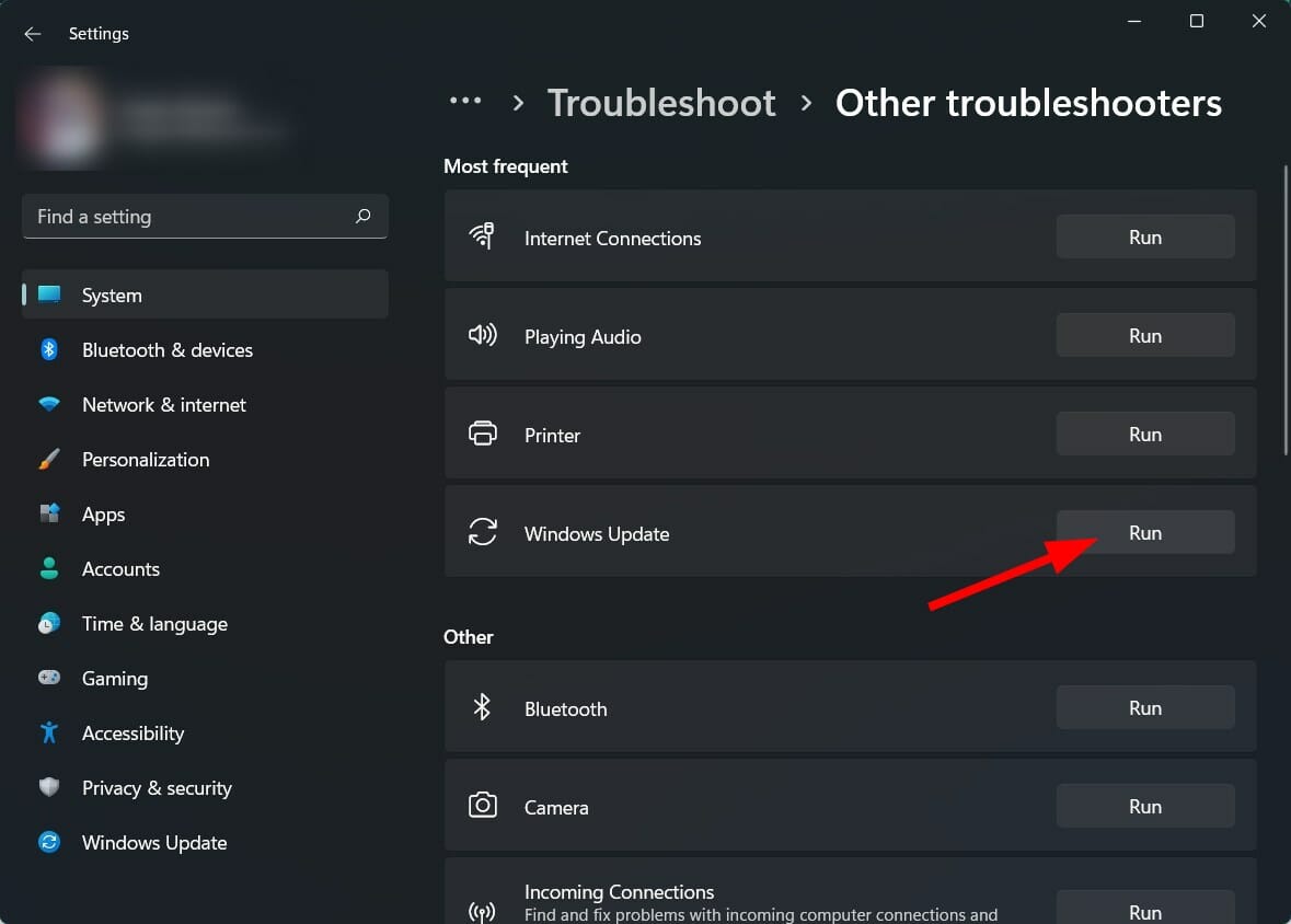 windows update troubleshooter