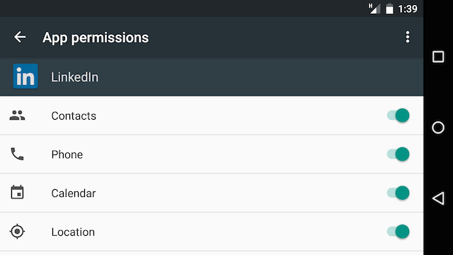 Иконка разрешений приложений