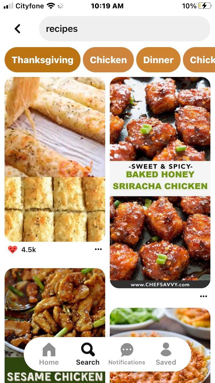 Рецепты в Pinterest