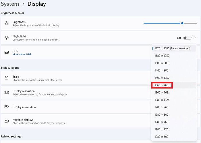 Перестановка нескольких дисплеев