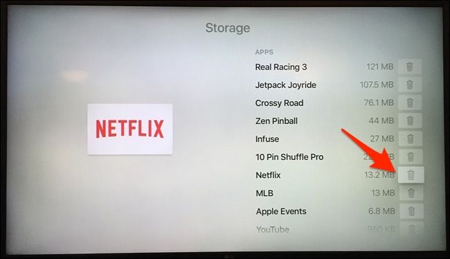 Главный экран App Store на Apple TV