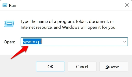 Окно 'Свойства системы' (sysdm.cpl)