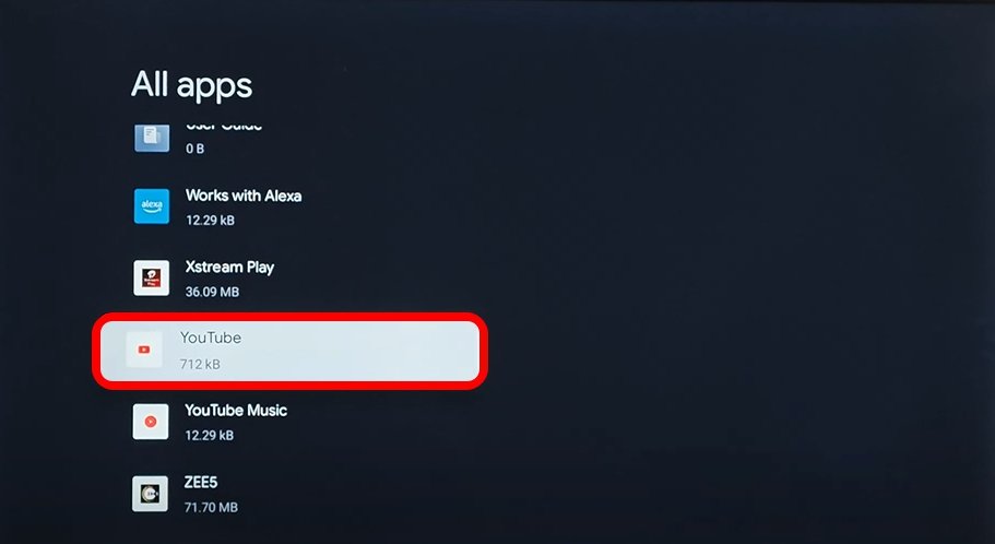 Открыть YouTube в Android TV