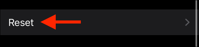 Пункт Сброс в настройках Watch на iPhone