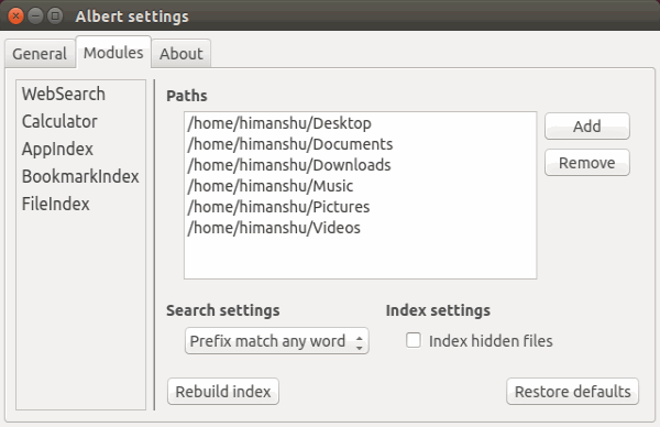 FileIndex — пути поиска файлов