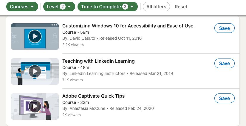 LinkedIn Courses Search