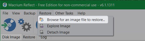 Восстановление образа Macrium Reflect