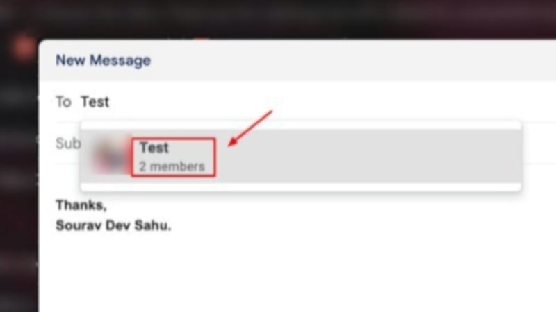 Выбор метки при составлении письма в Gmail