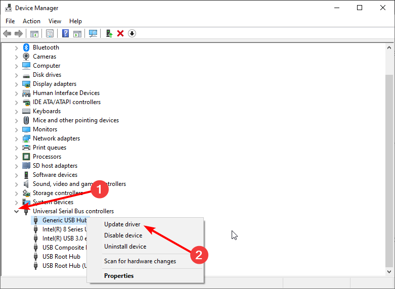 Обновление драйвера в Диспетчере устройств
