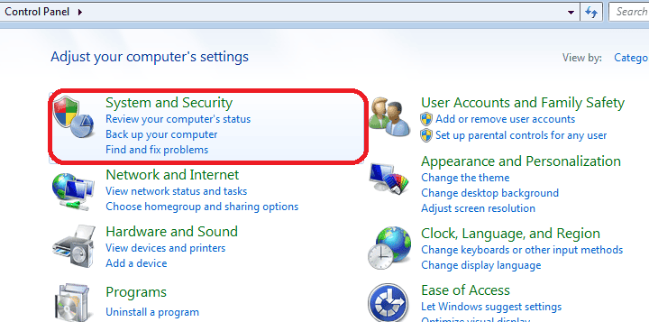 Свойства системы в Панели управления