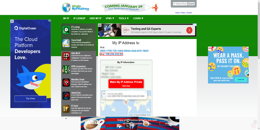 whatsmyipaddress dashboard