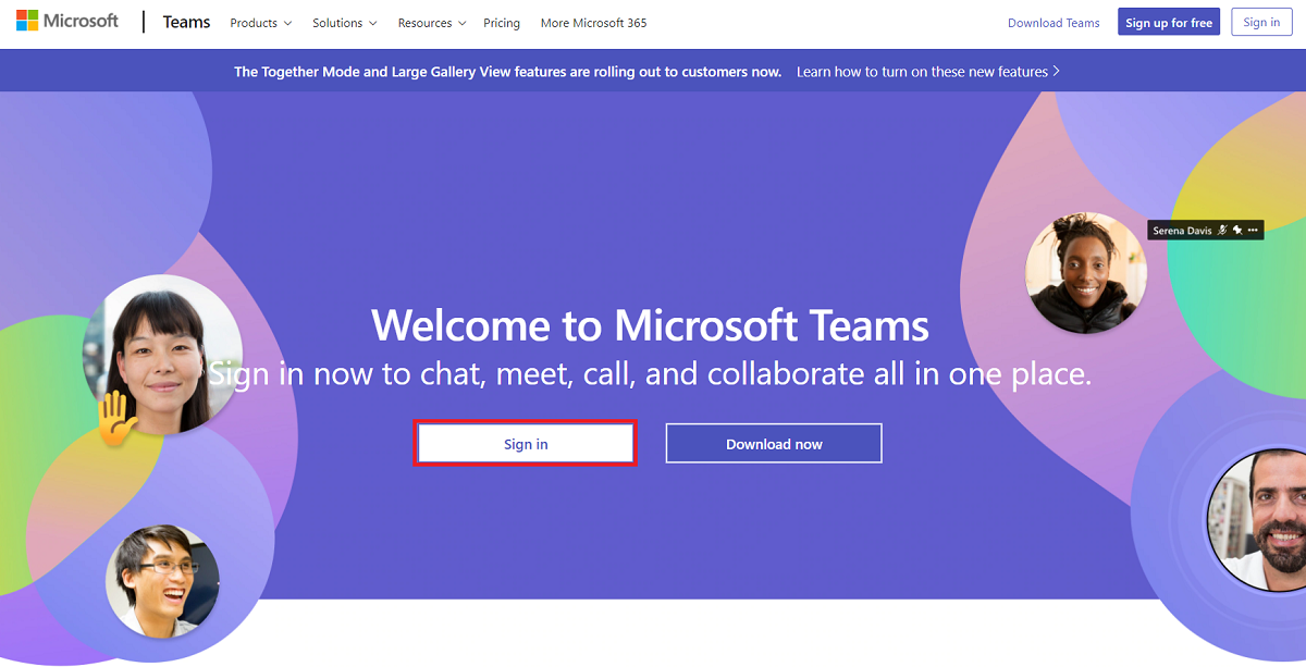 Веб-версия Microsoft Teams в браузере