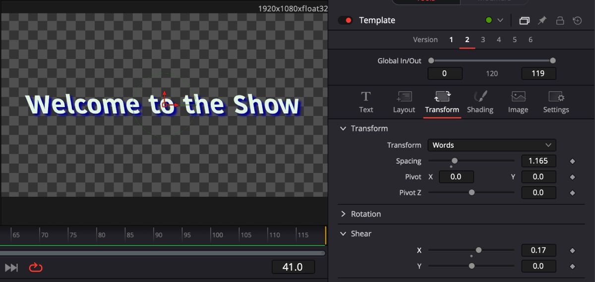 Версия 2 титра на странице Fusion