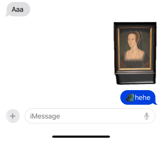 Aggiunta di sticker dalla galleria in Messaggi su iPhone