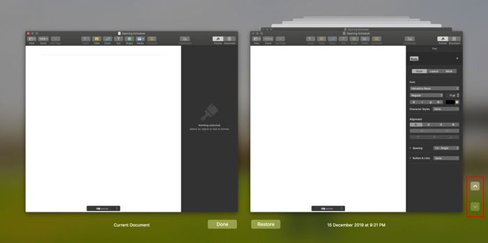Просмотр предыдущих версий документа