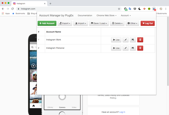 Account Manager для Google Chrome
