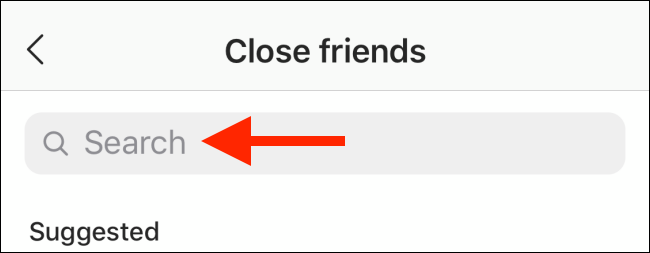 Поиск профиля в Instagram для добавления в список