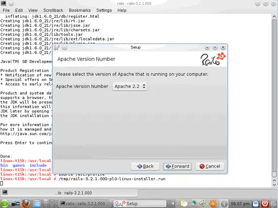 Выбор версии Apache для коннектора Railo