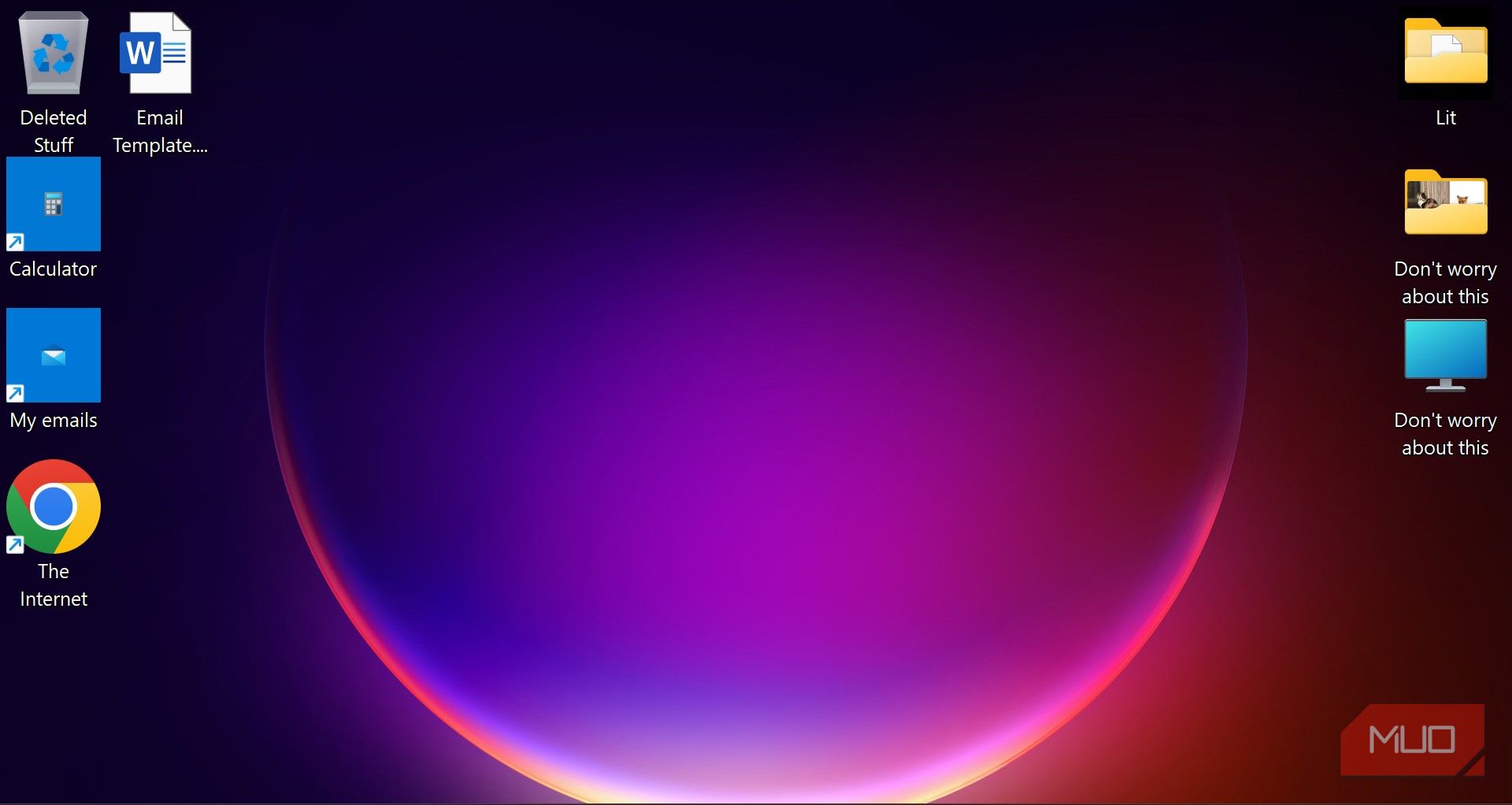 Крупные элементы рабочего стола для удобства пожилых людей