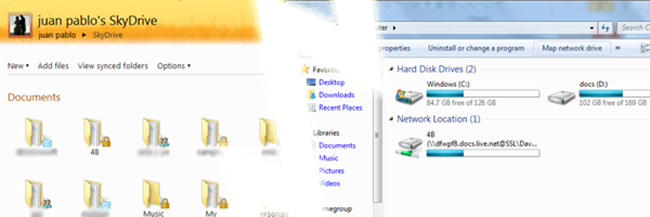Подключить SkyDrive как сетевой диск в Windows 7