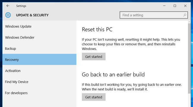 Экран инструкции по сбросу ПК