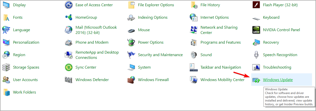 Окно Центра обновления Windows: поиск обновлений и список доступных