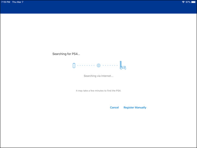 PS4 Remote Play searching for a PlayStation