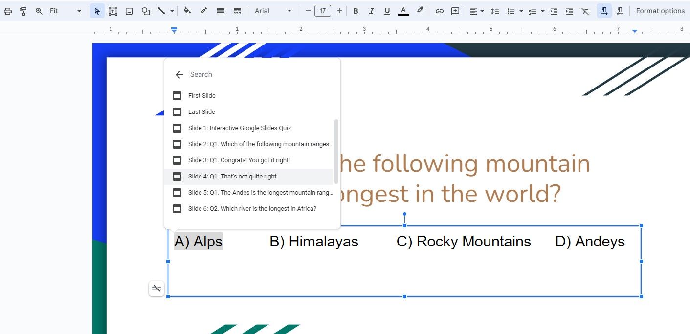 Добавление ссылки в Google Slides